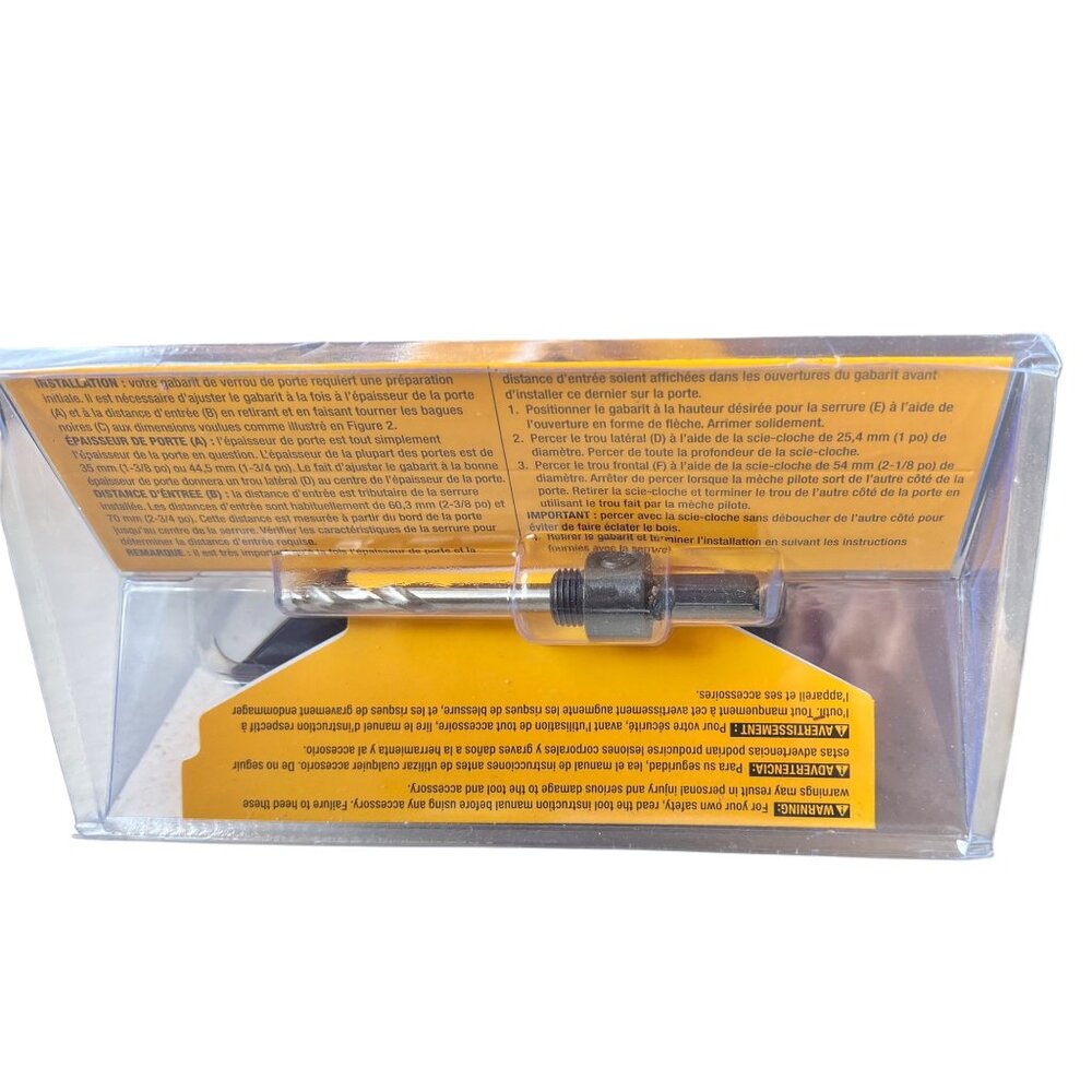 DeWalt Door Lock Installation Kit D18004 2 Bi-Metal Hole Saws Mandrel Drill Bit - Picture 7 of 9
